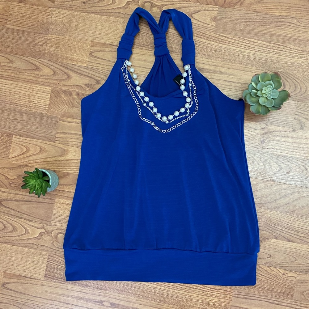 NWOT IZ Byer California Necklace Tank Blouse